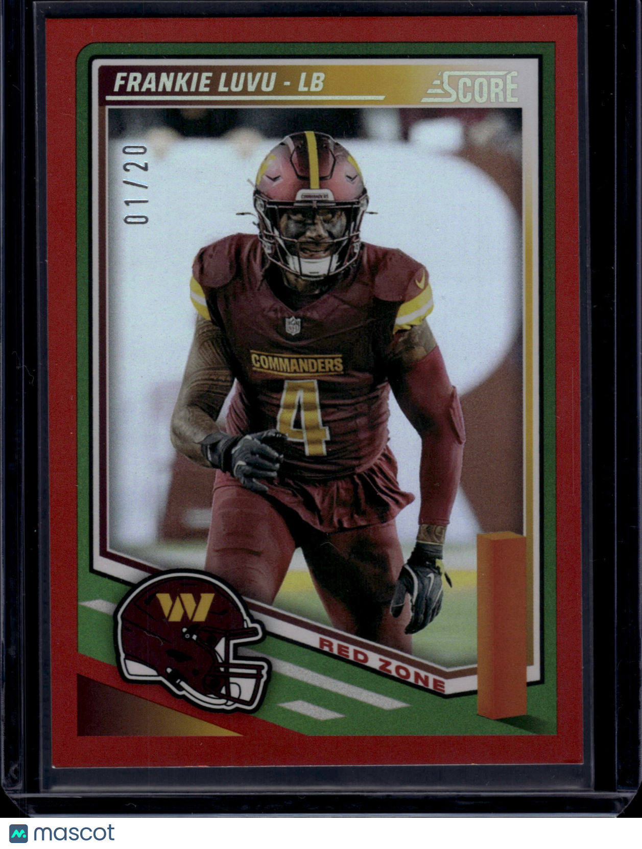 2025 Panini Score Red Zone Frankie Luvu #108 01/20