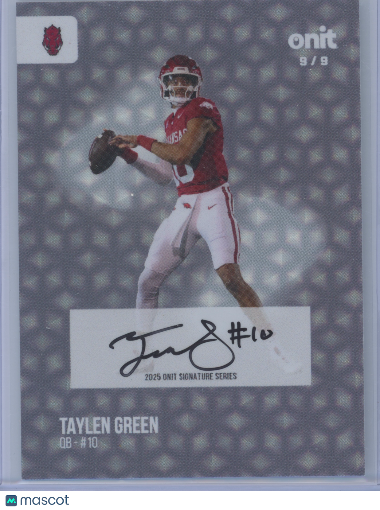 2025 Onit Signature Series Taylen Green #S-1 9/9 Autograph