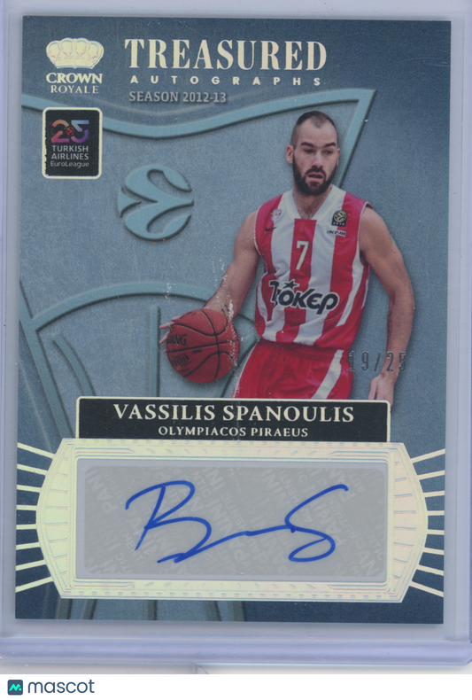 2024 Panini Crown Royale Treasured Autographs Vassilis Spanoulis #TA-VAS 19/25