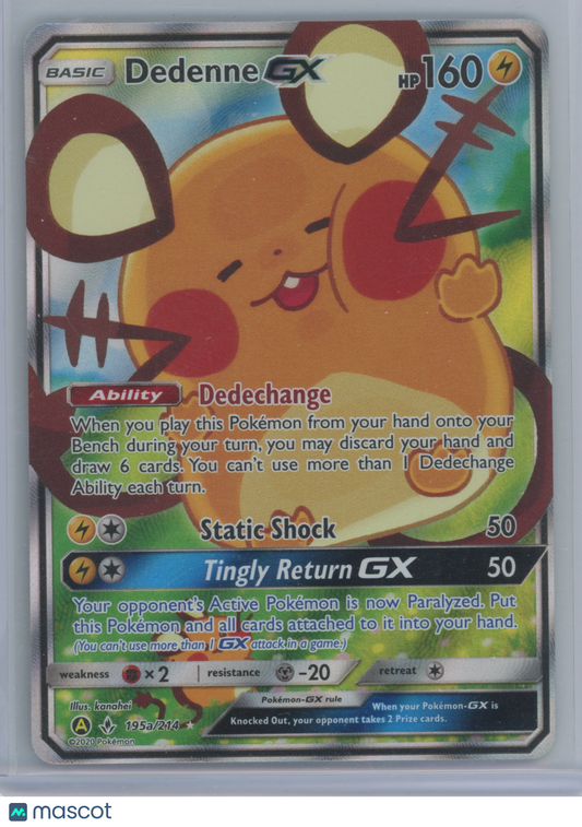 2020 Pokemon Yellow A Alternate Dedenne GX #195a/214