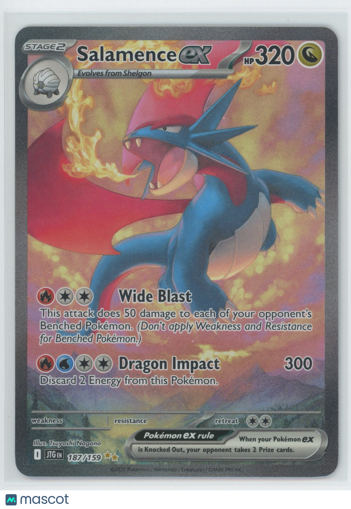 2025 Pokemon Scarlet & Violet Journey Together Salamence ex #187/159