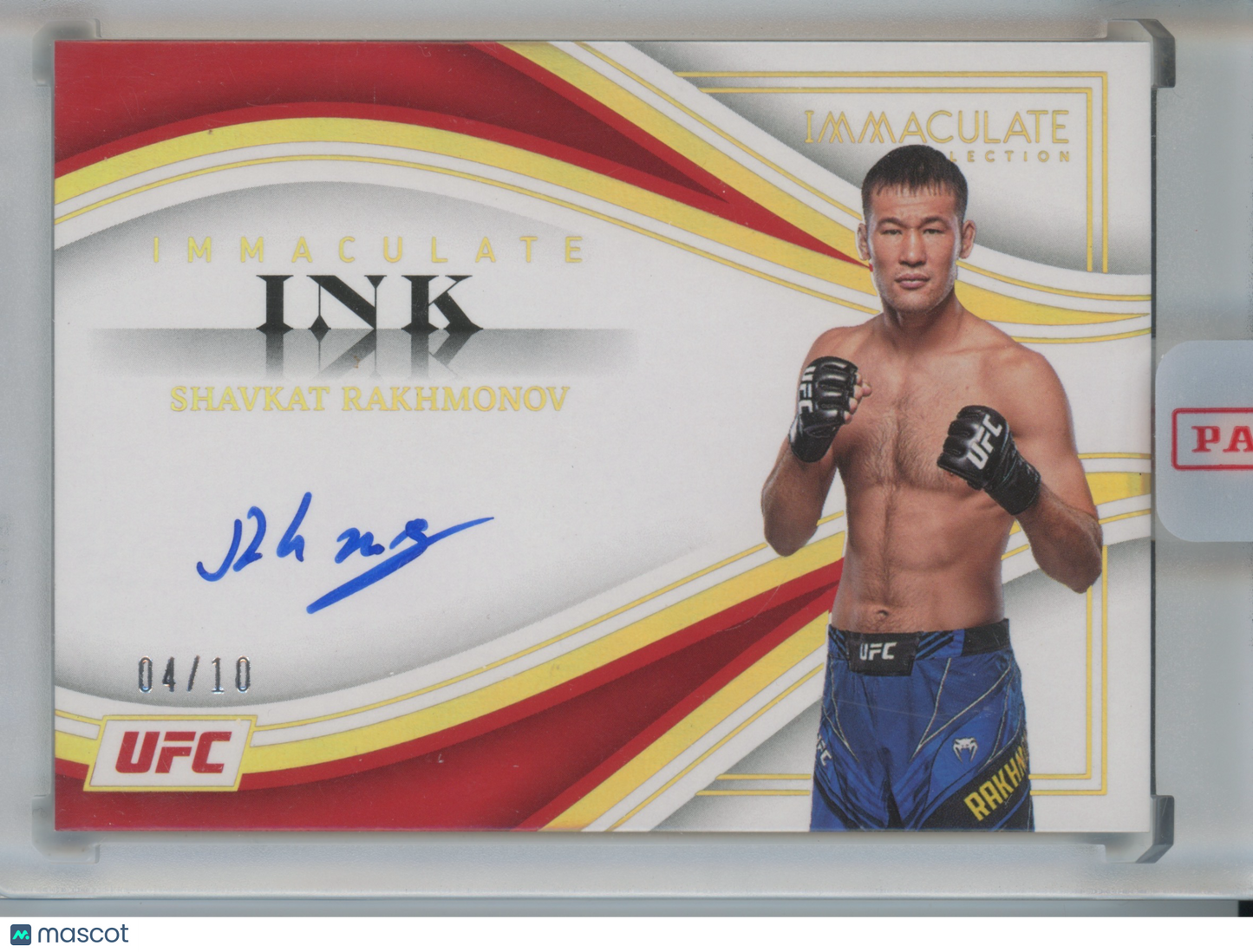 2023 Panini Immaculate Collection Immaculate Ink Shavkat Rakhmonov #II-SHK 04/10