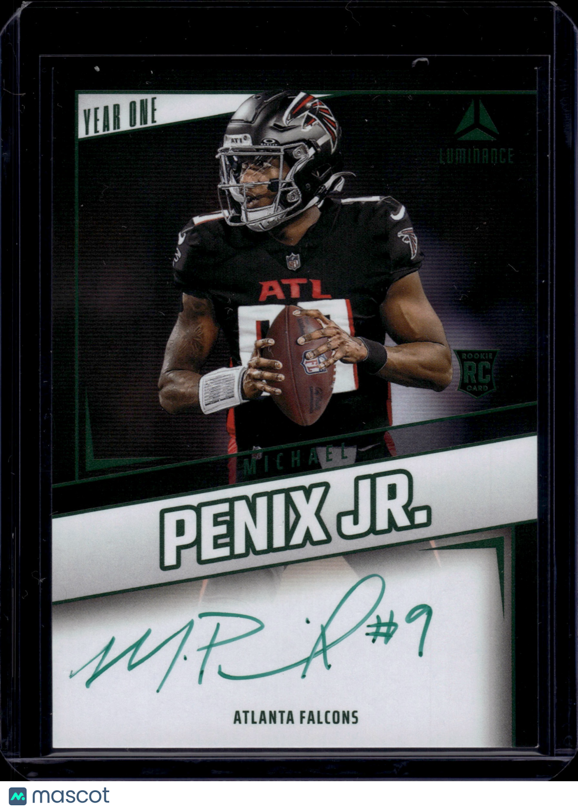 2024 Panini Luminance Year One Michael Penix Jr. #YOS-MPJ Green Ink RC