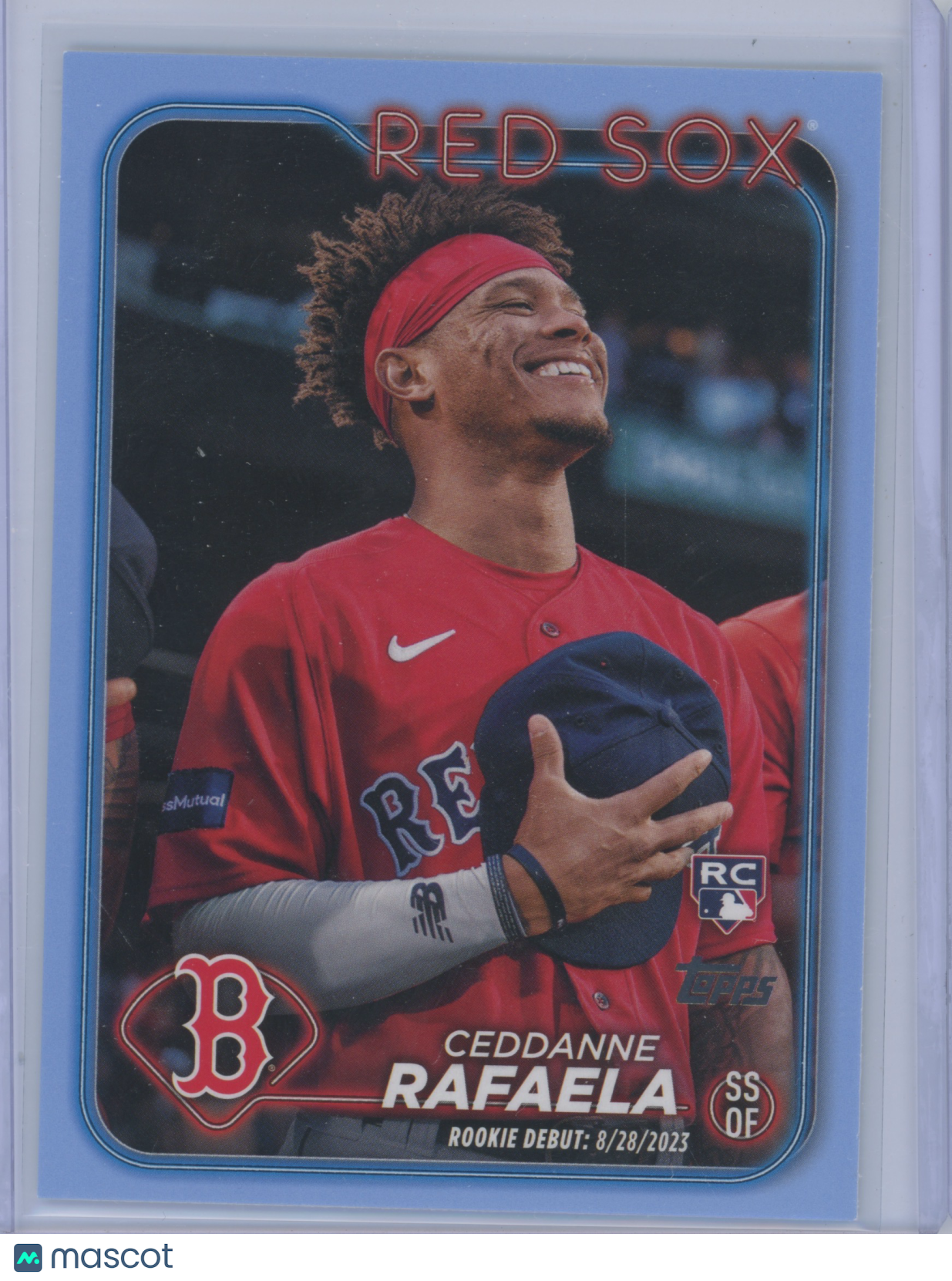 2024 Topps Update Ceddanne Rafaela #US110 Father's Day Powder Blue RC 34/50