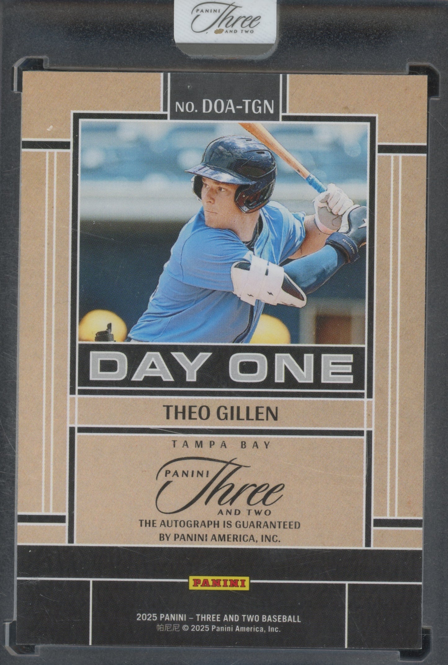 2025 Panini Three and Two Baseball Theo Gillen #DOA-TGN Day One Auto 4/6