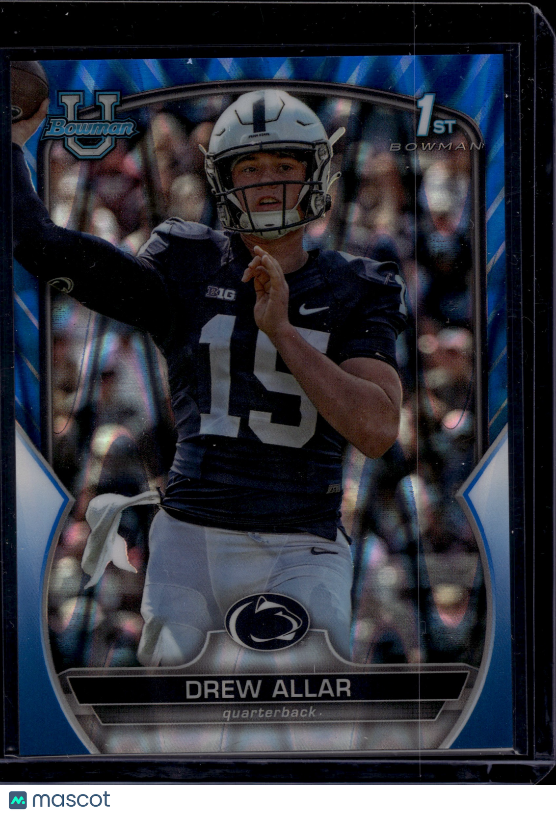 2022 Bowman Chrome University Drew Allar #59 Blue RayWave 1st Bowman 072/199