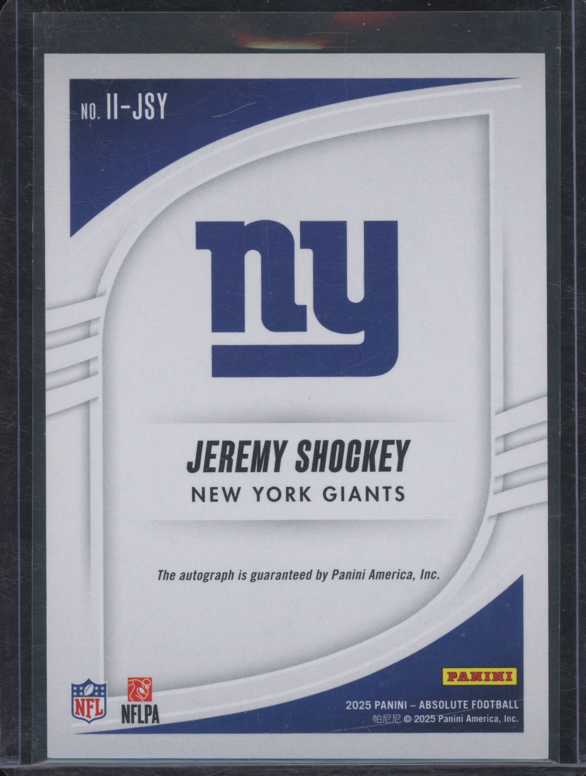 2025 Panini Absolute Football Iconic Ink Jeremy Shockey #II-JSY 53/75 ...