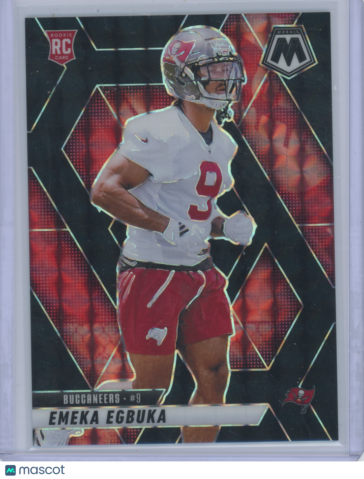 2025 Panini Mosaic Football Emeka Egbuka #376 Mosaic Black 1 of 1 RC
