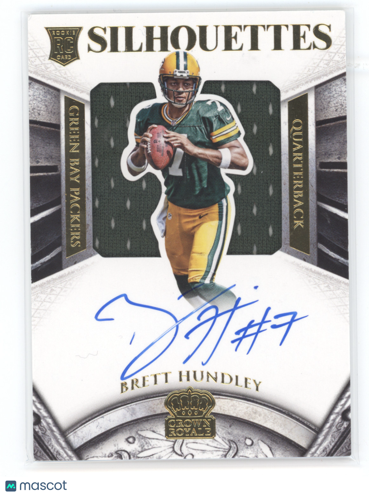 2015 Panini Crown Royale Silhouettes Brett Hundley #204 Patch Auto 38/49