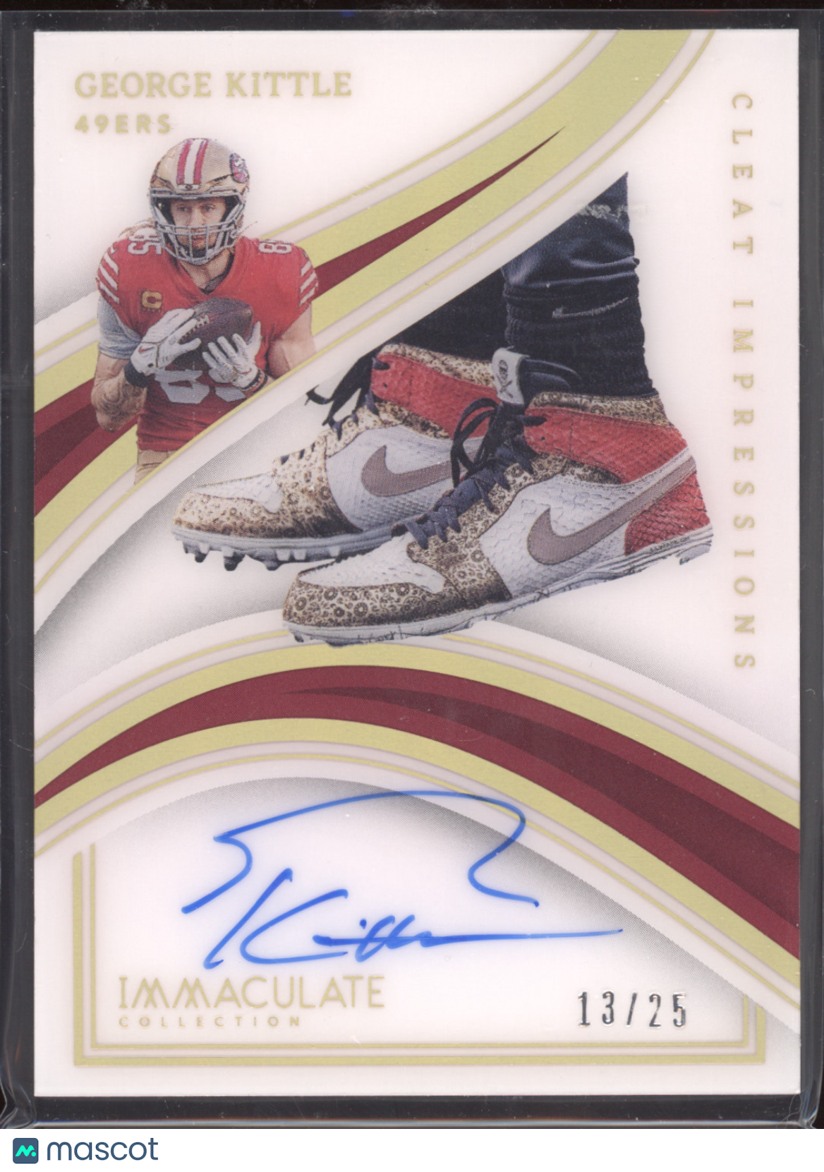 2023 Panini Immaculate Collection Cleat Impressions George Kittle #CI-GK 13/25