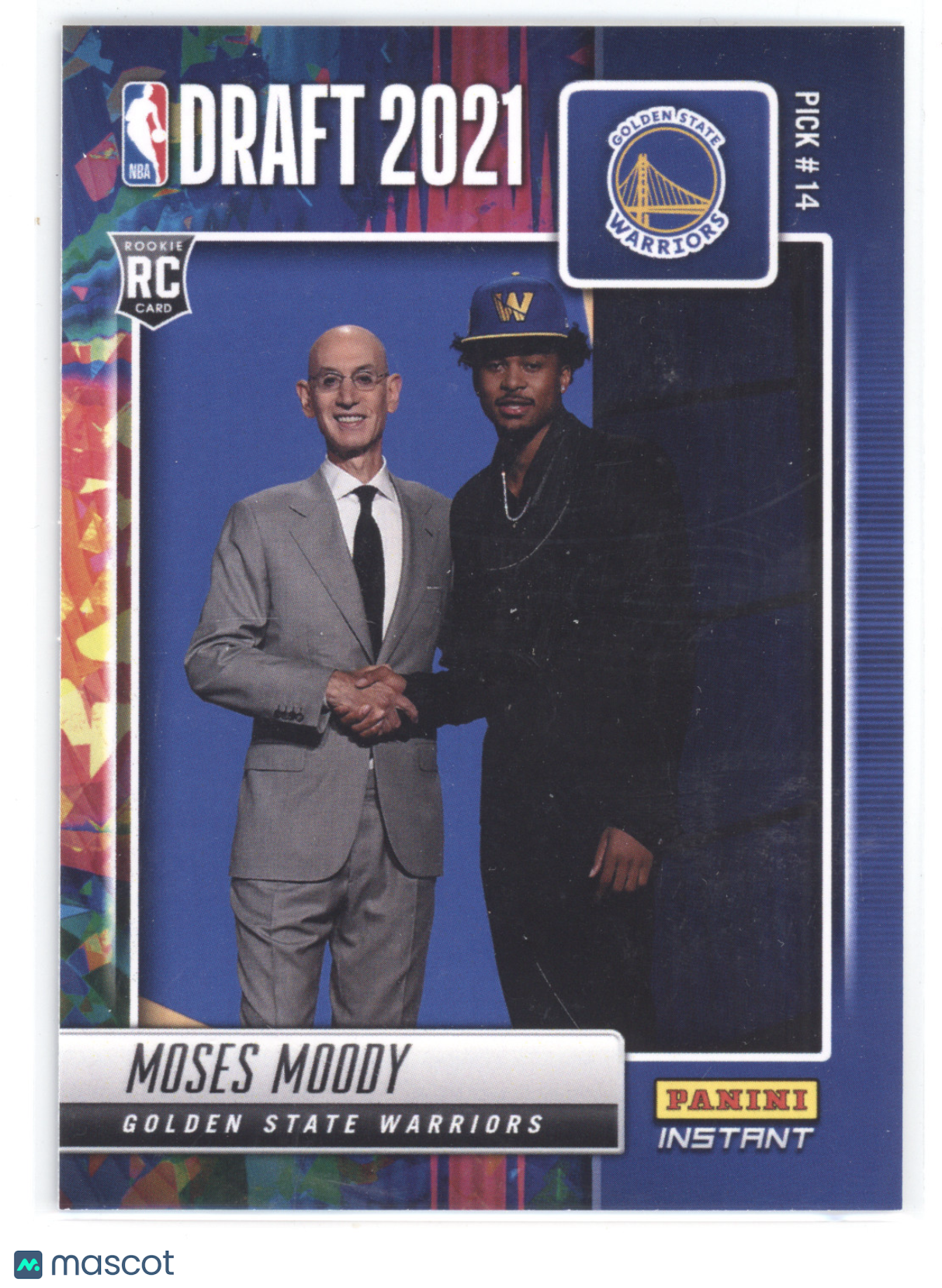 2021 Panini Instant Draft Night Moses Moody #DN13 Pick #14 2/5 RC