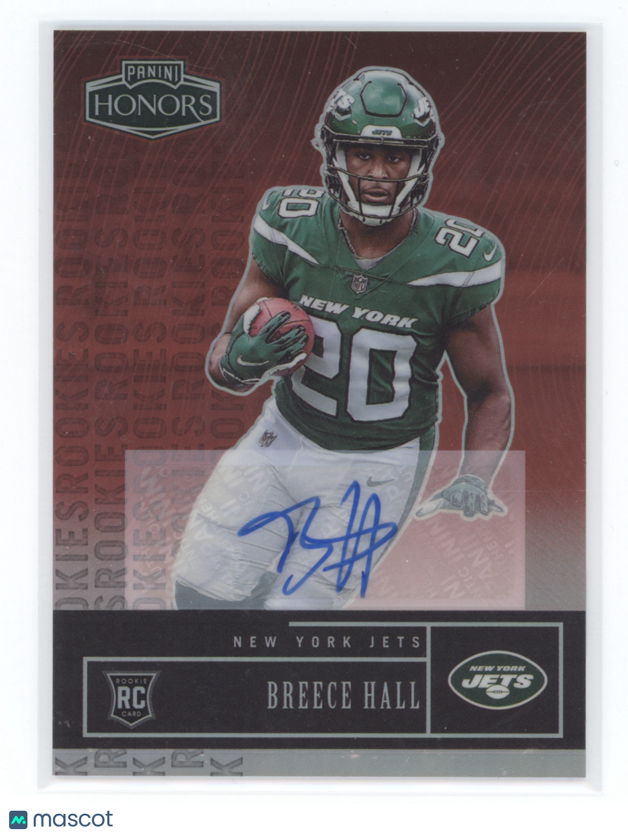 2022 Panini Honors Football Breece Hall #45 Red Autograph 07/10 RC