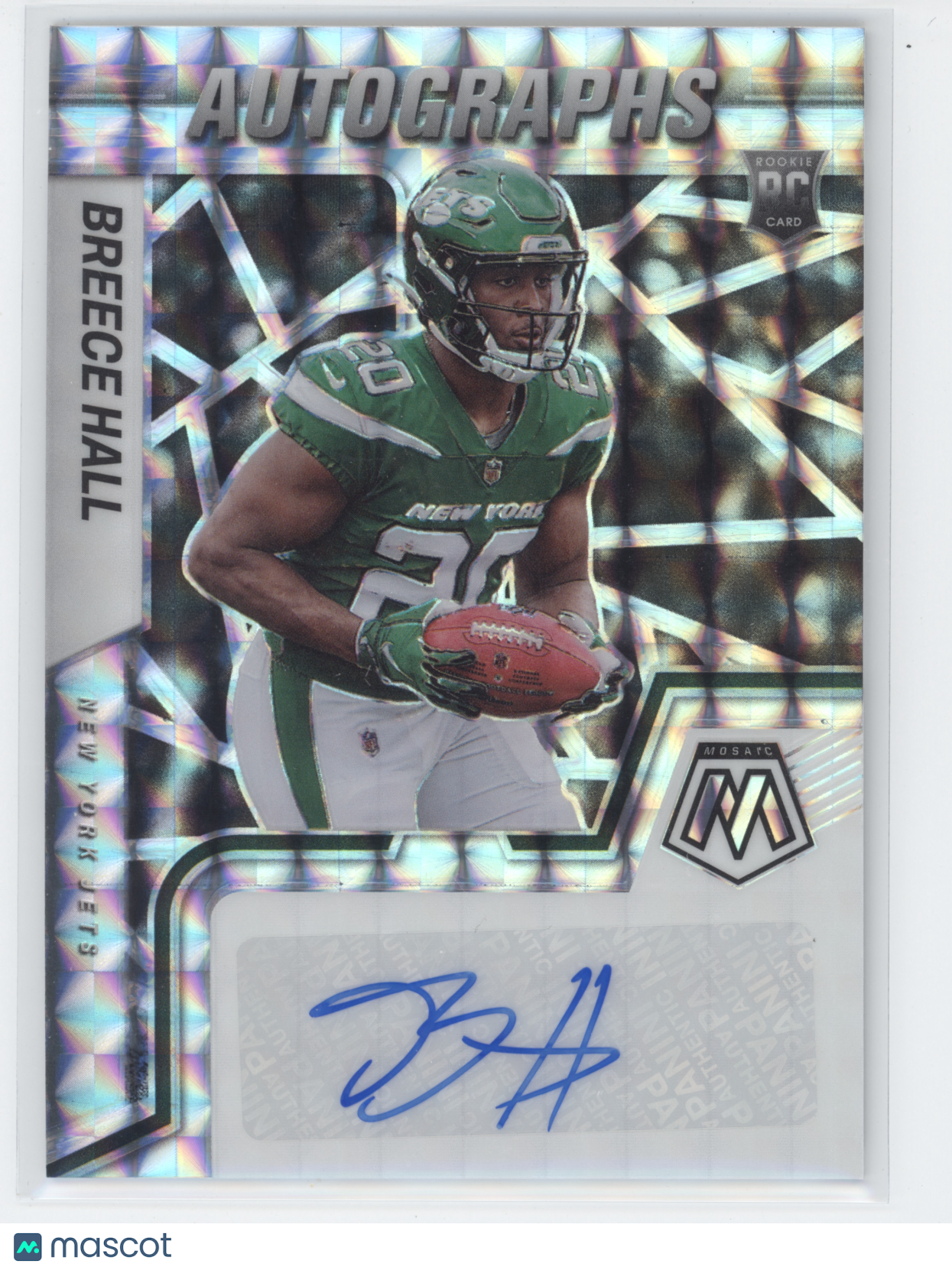 2022 Panini Mosaic Football Breece Hall #RAM-BH Autographs RC