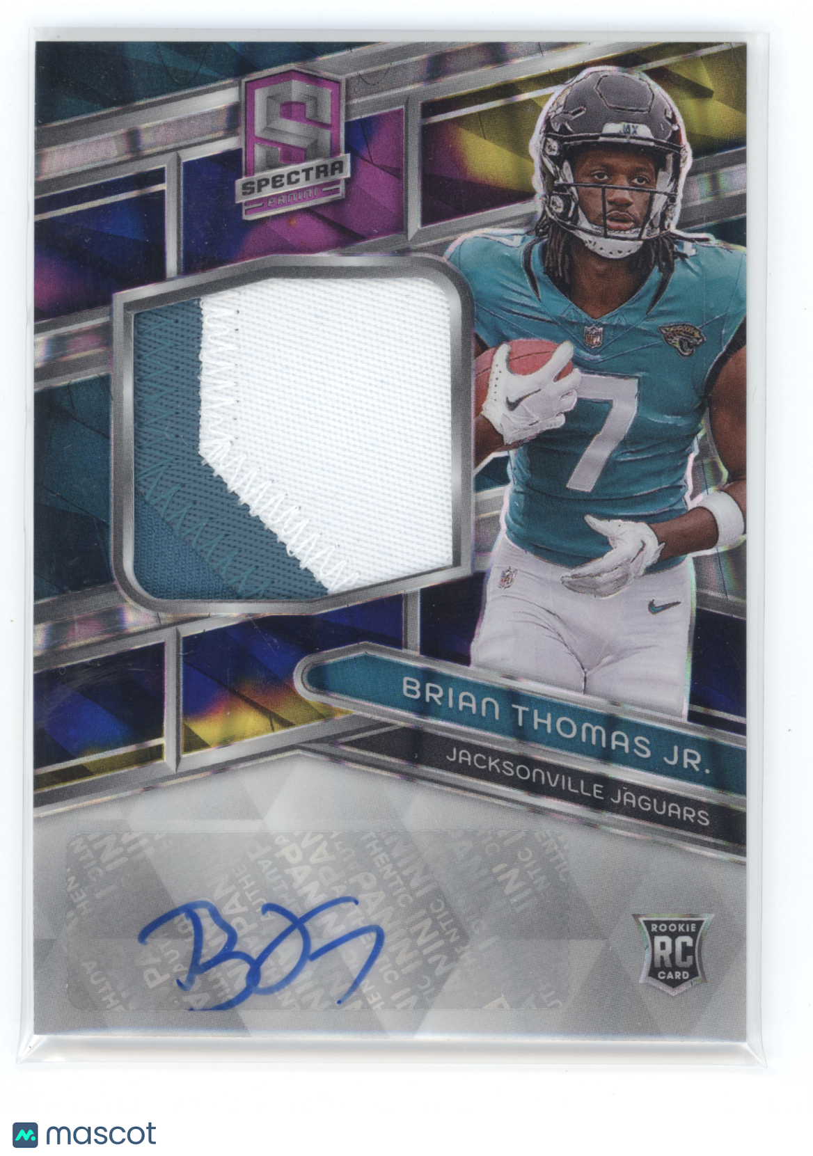 2024 Panini Spectra Prizm Brian Thomas Jr. #203 Supernova Patch RC 36/70 Mem.