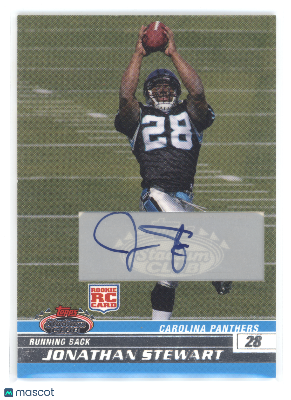 2008 Topps Stadium Club Football Jonathan Stewart #113 Rookie Autograph RC