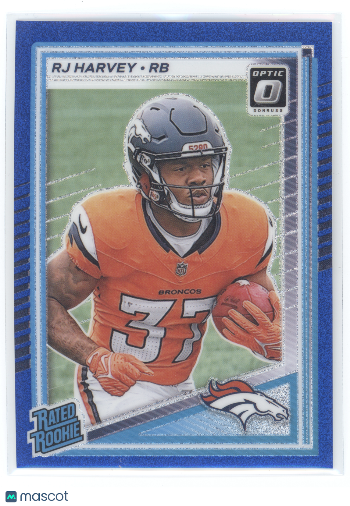 2025 Donruss Optic Rated Rookie RJ Harvey #208 Blue