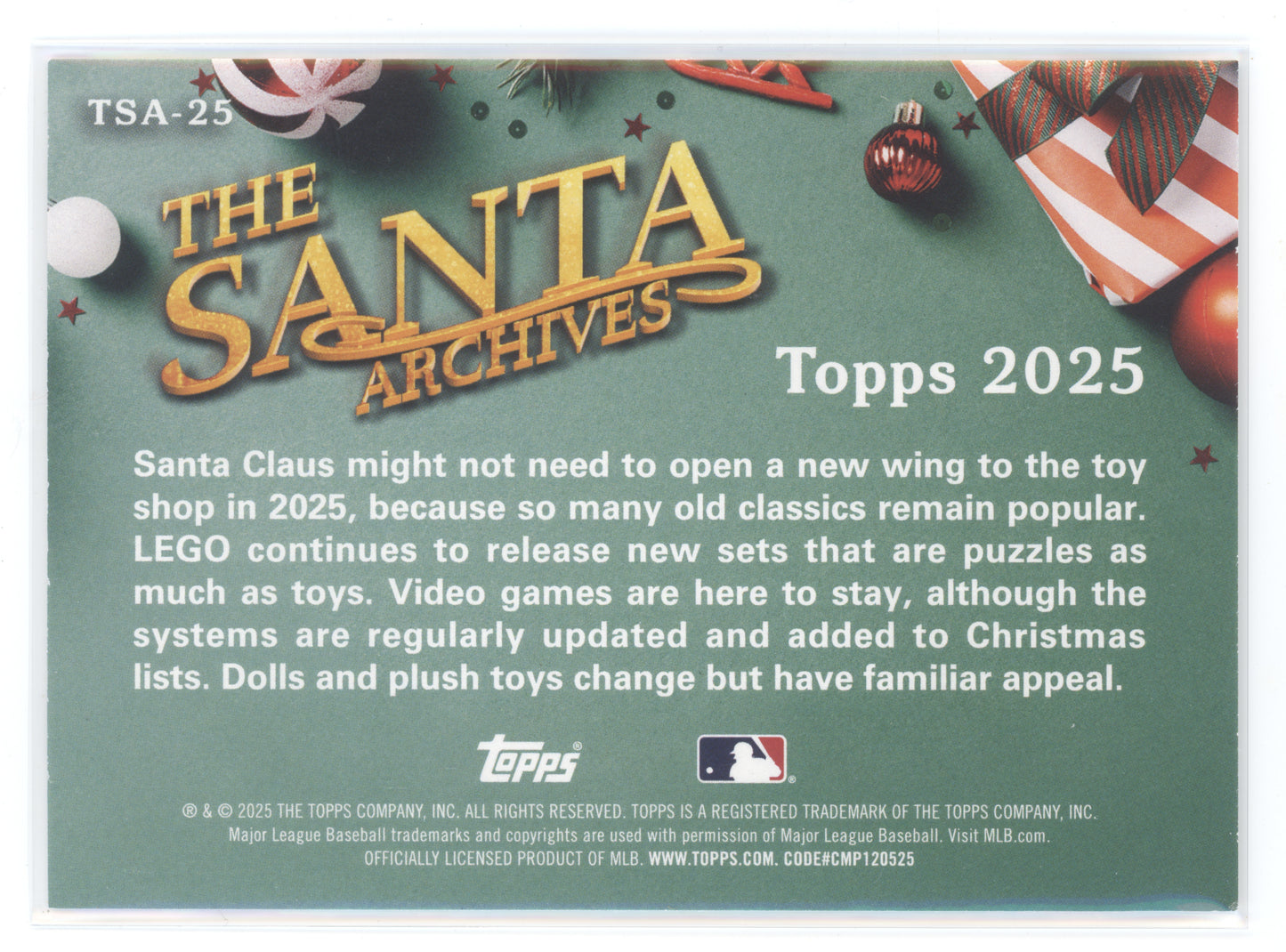 2025 Topps The Santa Archives Santa Claus #TSA-25
