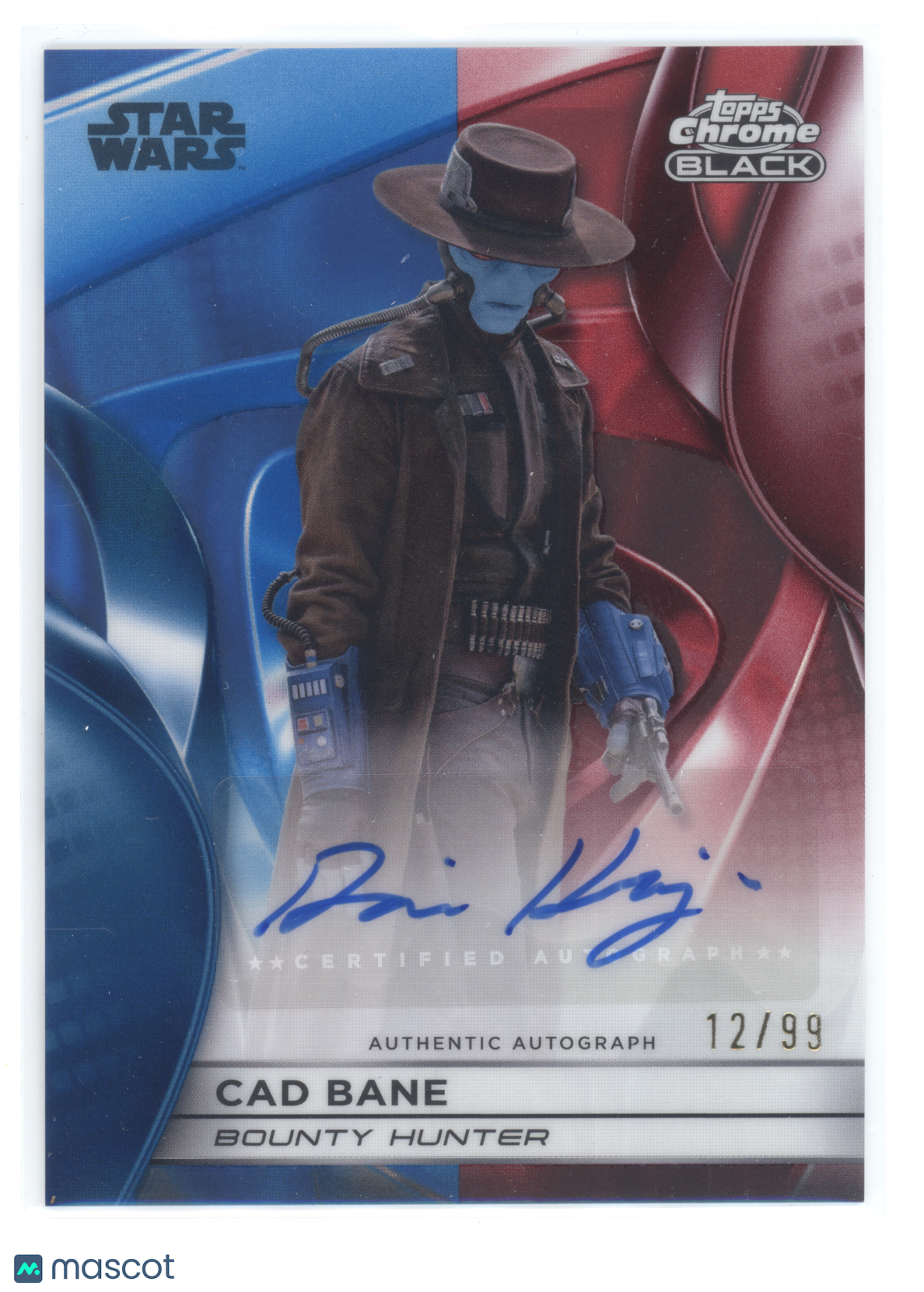 2025 Topps Chrome Black Star Wars Autograph Cao Bane (Dorian Kingi) 12/99 #CB-DK