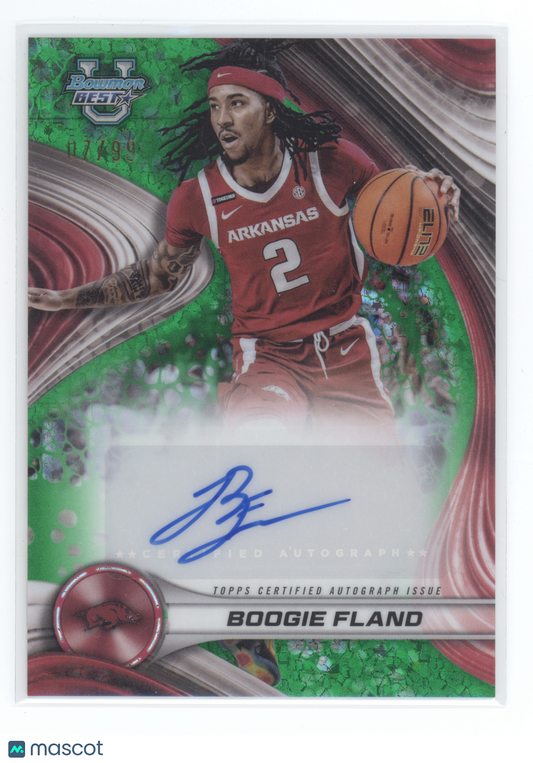 2024 Bowman University Best Basketball Boogie Fland #B24-BF Green Auto