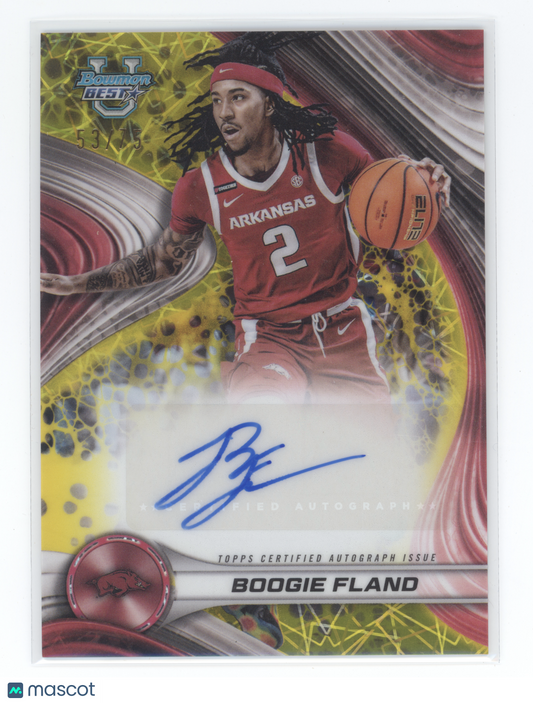 2024 Bowman University Best Basketball Boogie Fland #B24-BF Yellow Auto
