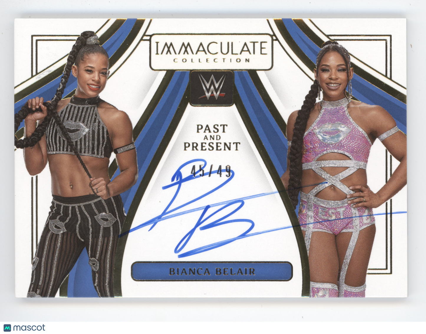 2024 Panini Immaculate WWE Bianca Belair #PPBBL Past and Present Autograph 45/49