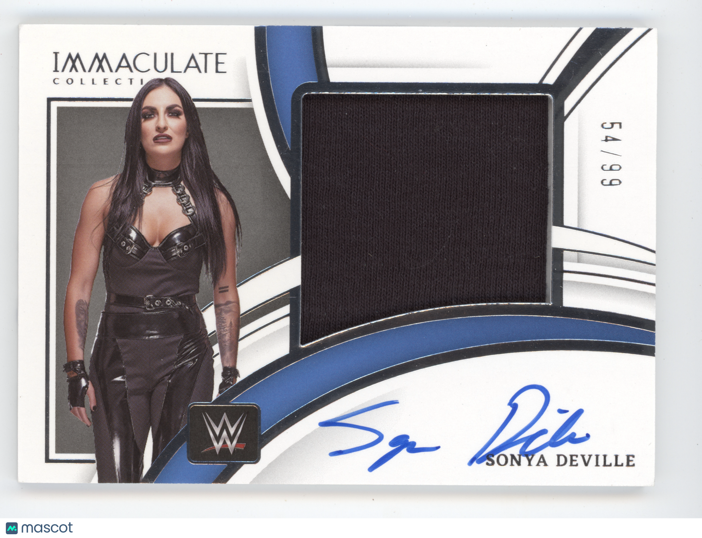 2022 Panini Immaculate Collection WWE Sonya Deville #PMSDV Patch Auto Blue 54/99