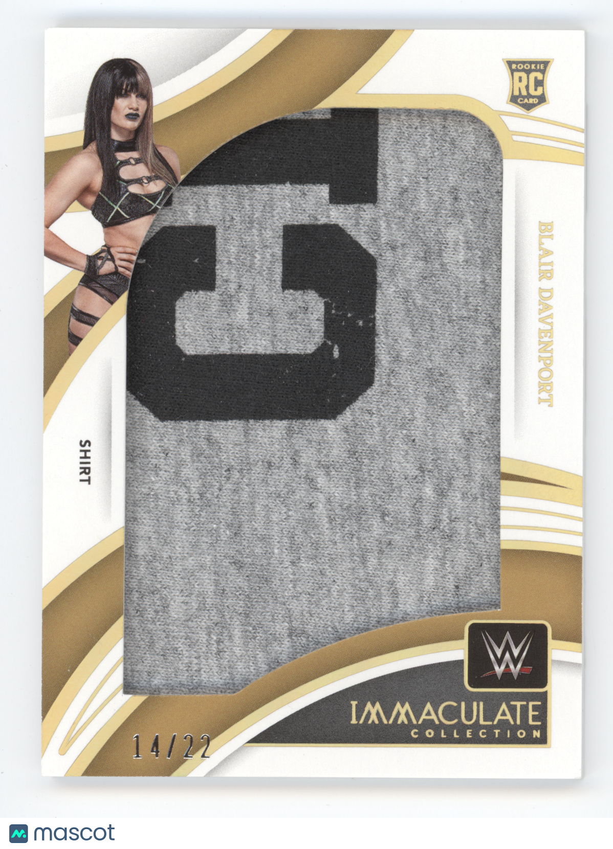 2022 Panini Immaculate Collection WWE Blair Davenport #JM-BDV Shirt 14/22 RC