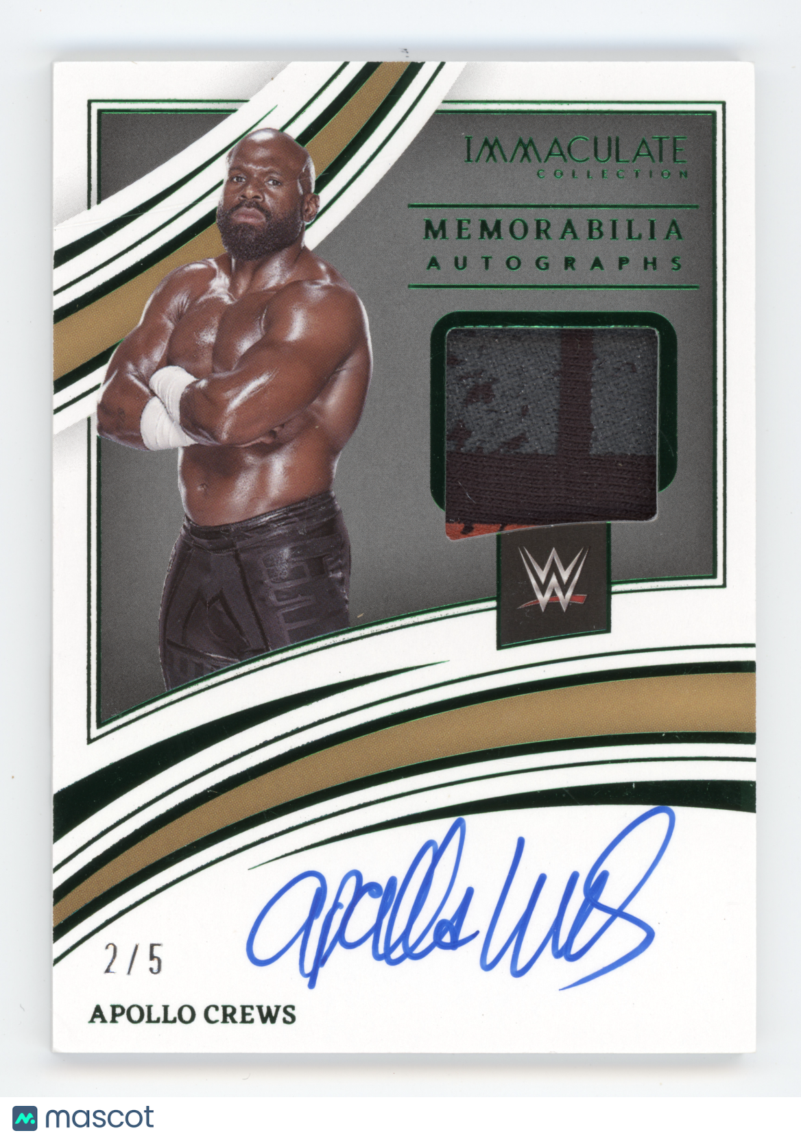 2022 Panini Immaculate Collection WWE Memorabilia Autos Apollo Crews #MA-ACR 2/5