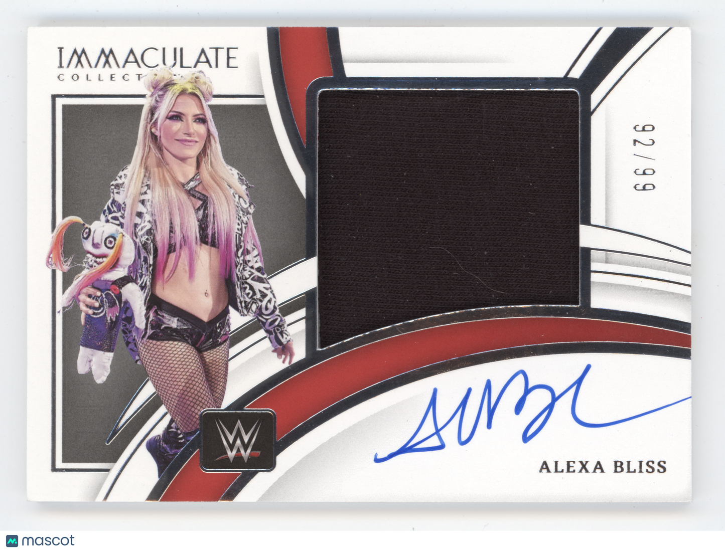 2022 Panini Immaculate Collection WWE Alexa Bliss #PM-ABS Patch Autograph 92/99