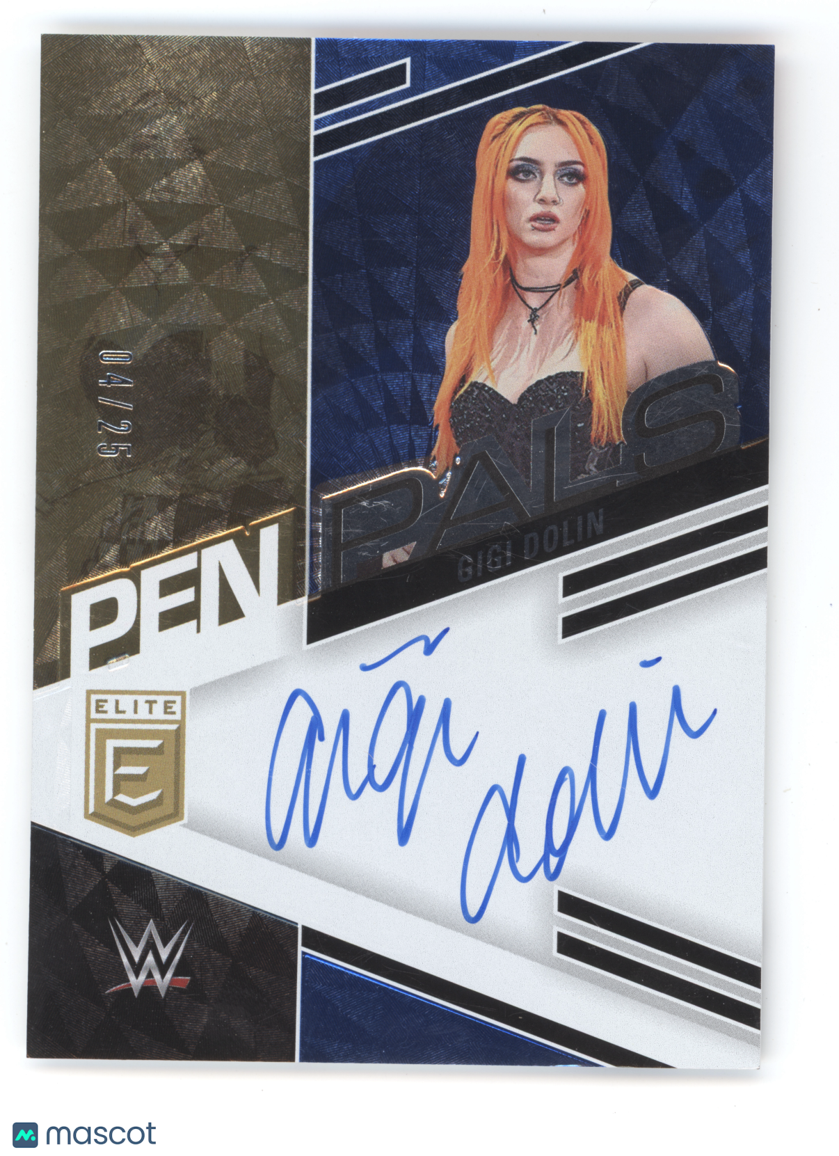 2023 Panini Donruss Elite WWE Pen Pals Gigi Dolin #PL-GGD Blue 04/25