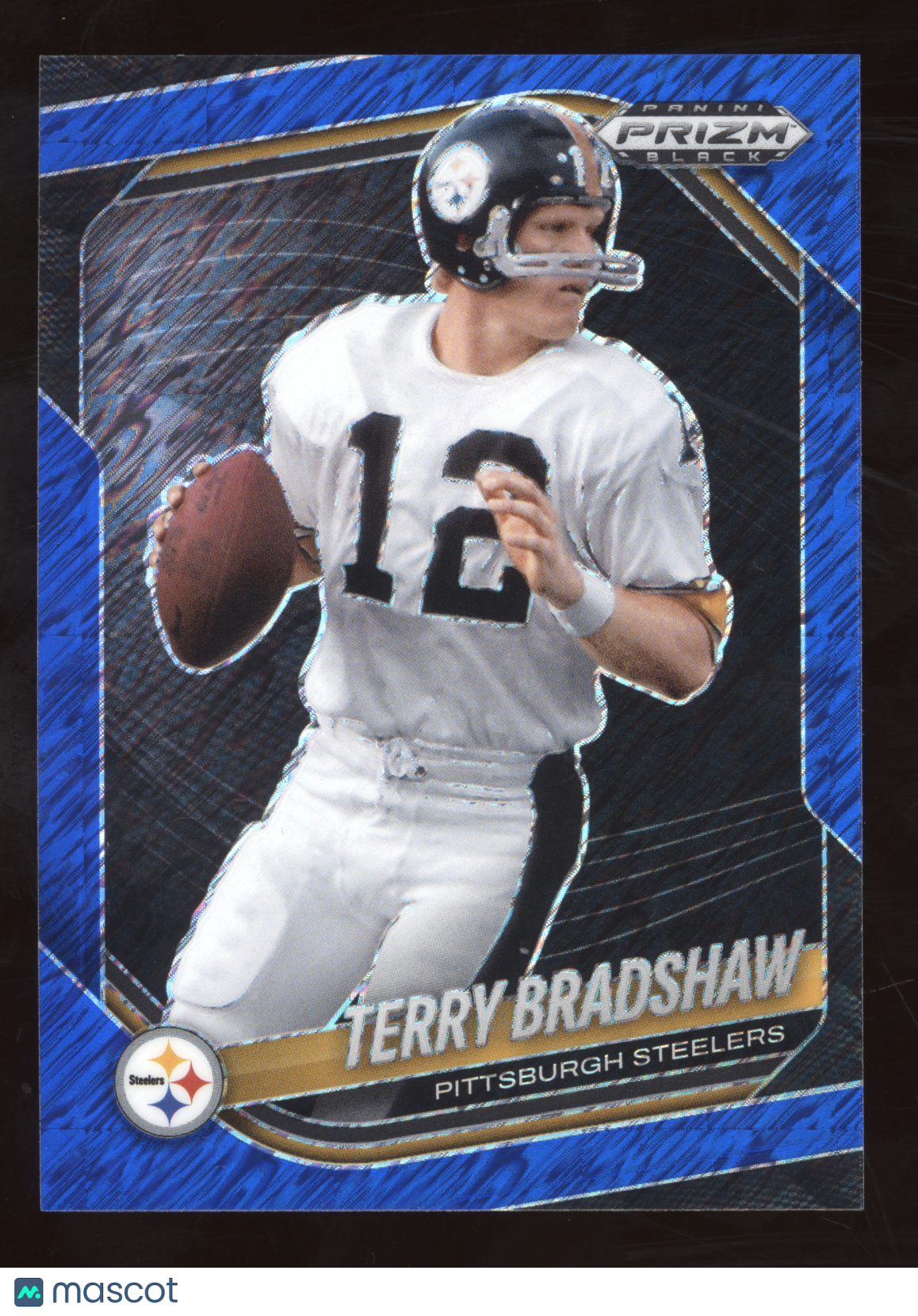 2025 Panini Prizm Black Football Terry Bradshaw #123 Blue Shimmer 22/35