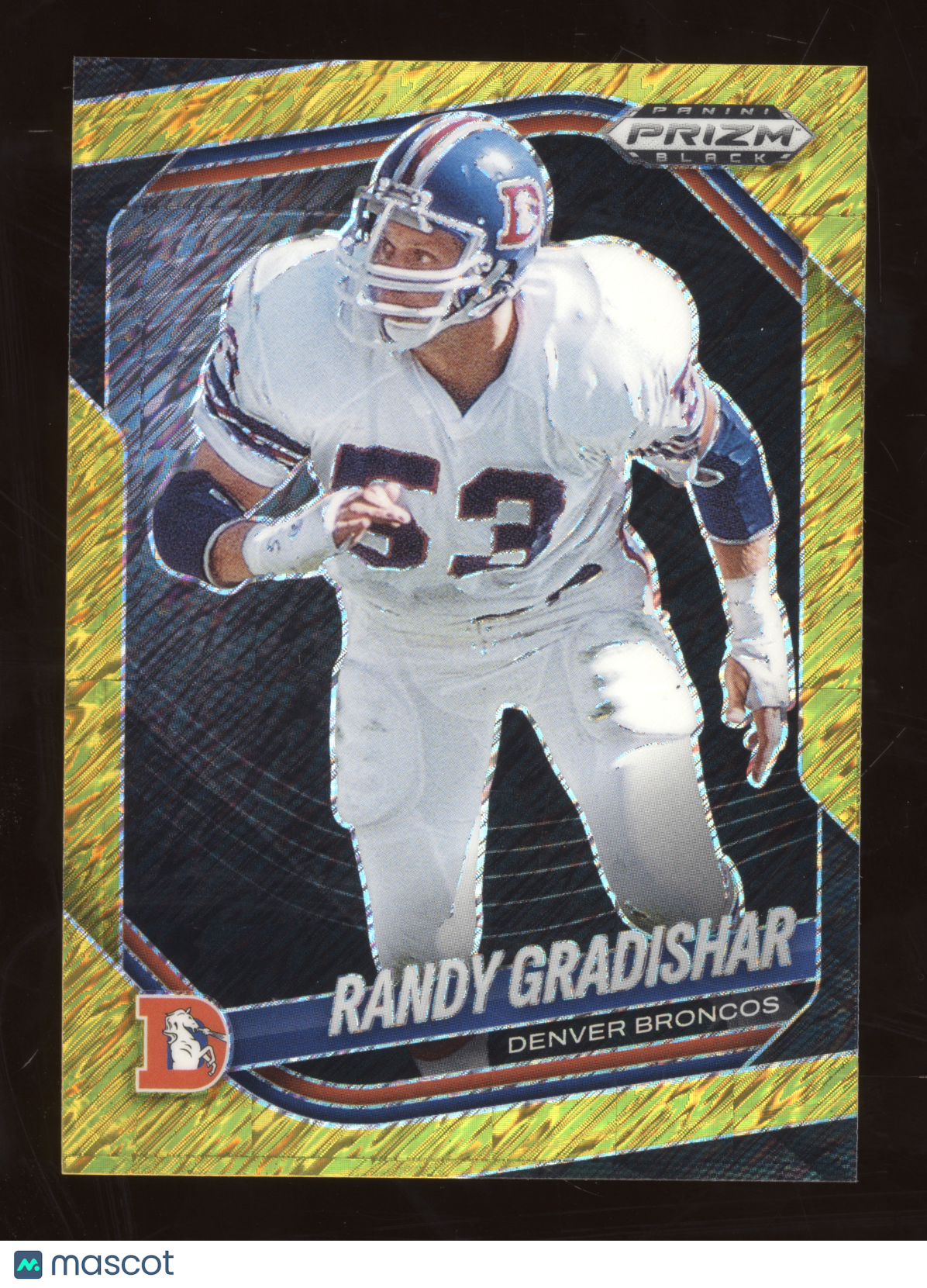 2025 Panini Prizm Black Football Randy Gradishar #50 Gold Shimmer 10/10