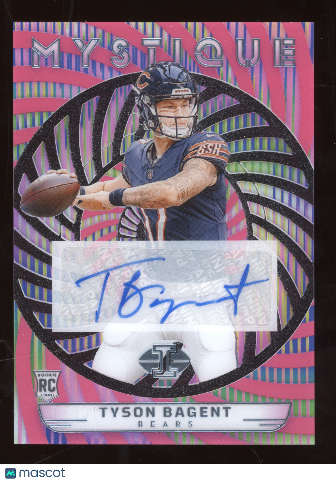 2023 Panini Illusions Mystique Tyson Bagent #33 Pink Autograph RC 14/50