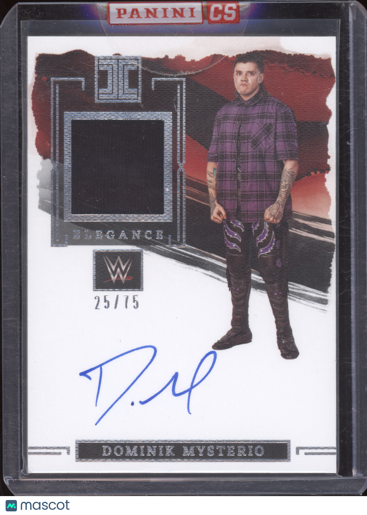 2023 Panini Impeccable WWE Elegance Dominik Mysterio #EM-DMY Patch Auto 25/75