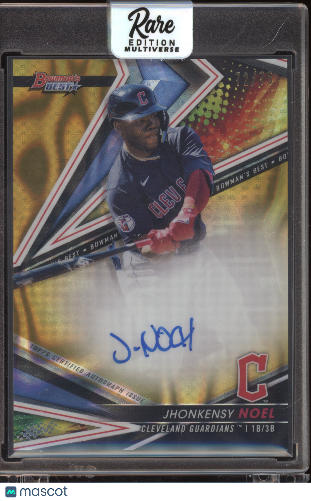 2022 Bowman's Best of Autographs Jhonkensy Noel #B22-JN Gold Lava 72/75