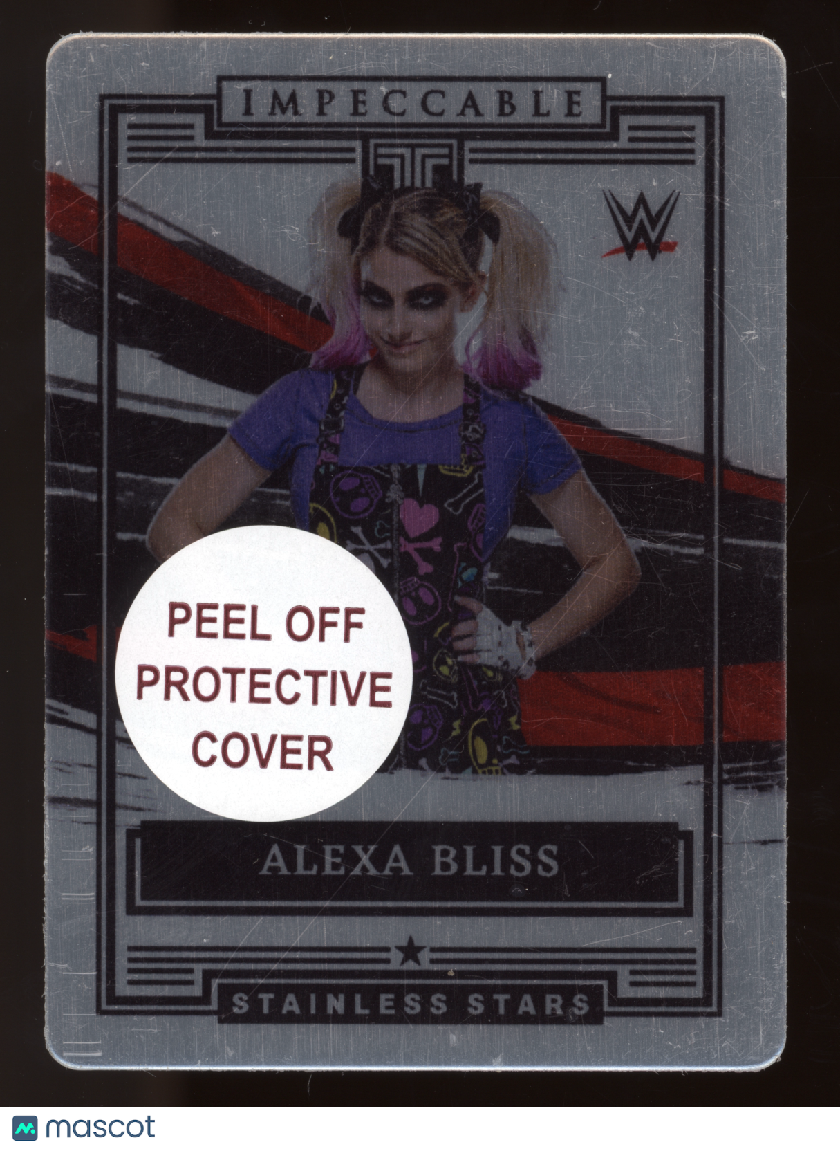 2022 Panini Impeccable WWE Stainless Stars Alexa Bliss #25 protective cover 6/99
