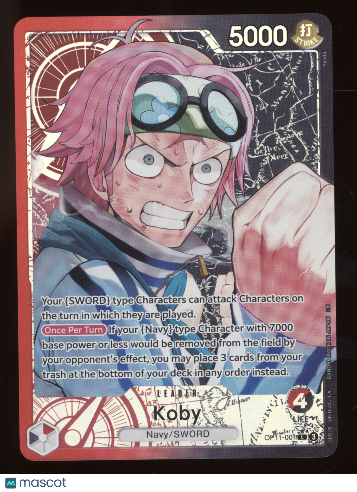 2024 One Piece Fist of Devine Speed Koby (Alternate Art) #OP11-001