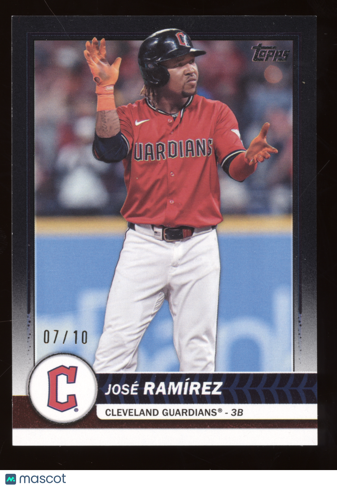 2026 Topps Baseball José Ramírez #74 Black 07/10