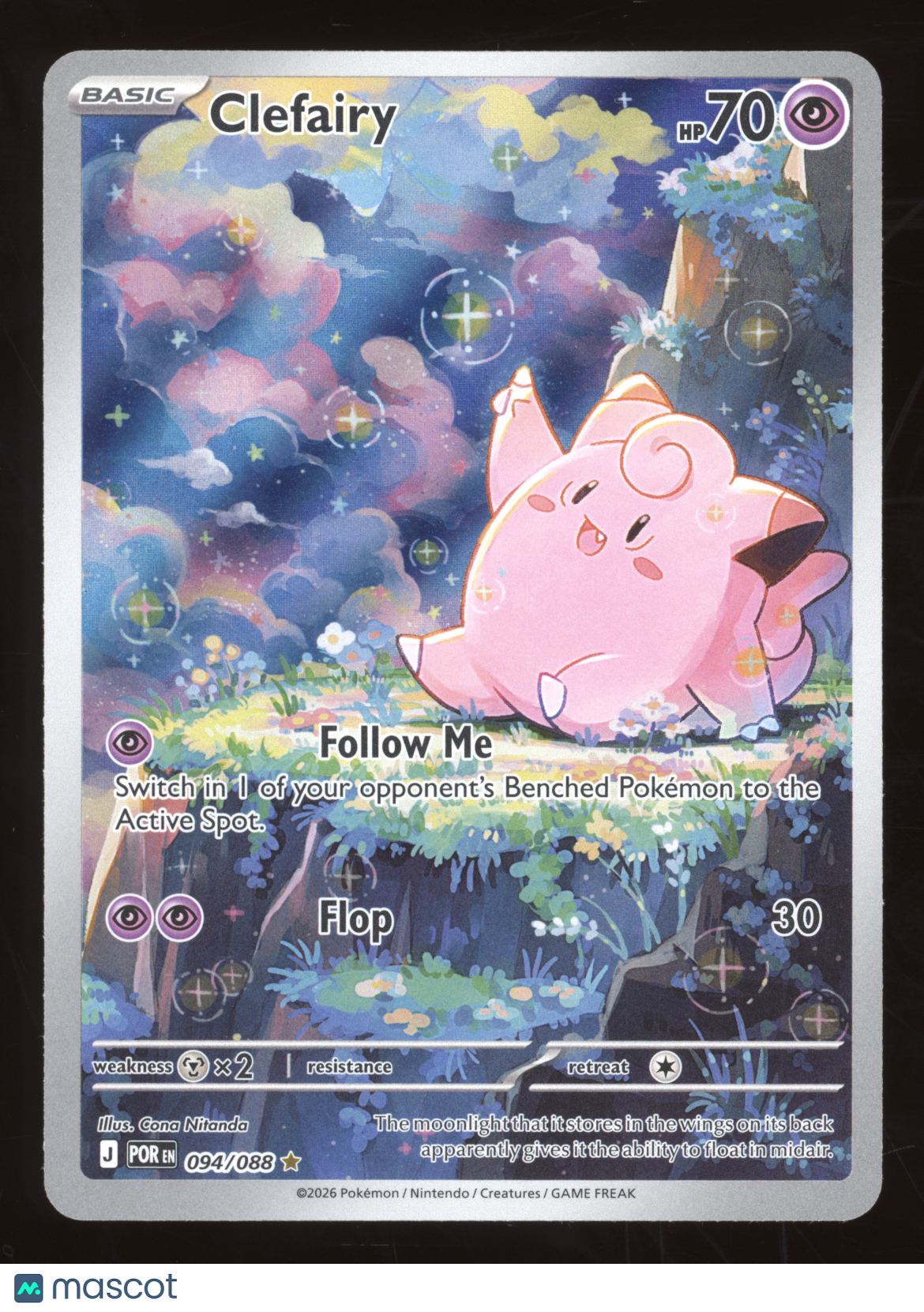 2026 Pokemon Mega Evolution Perfect Order Clefairy Secret Rare #094/088