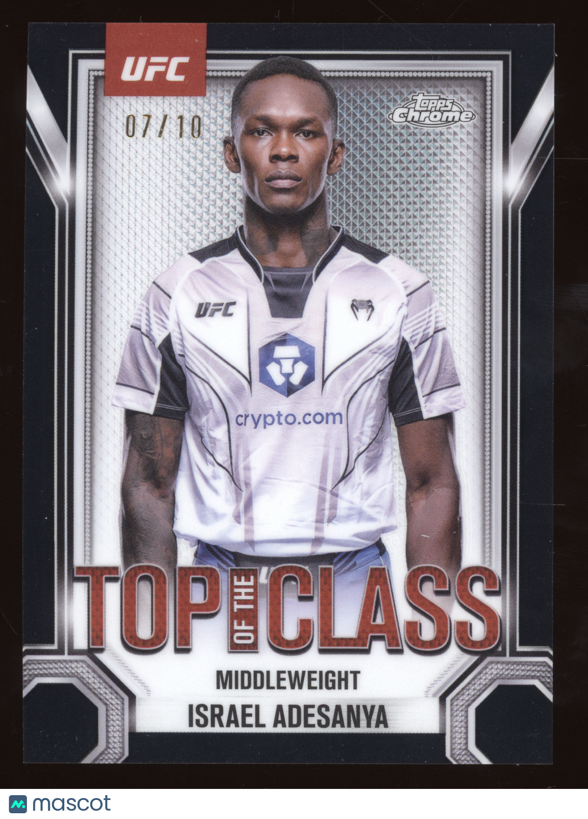 2025 Topps Chrome UFC Top of the Class Israel Adesanya #TTC-11 Black 07/10