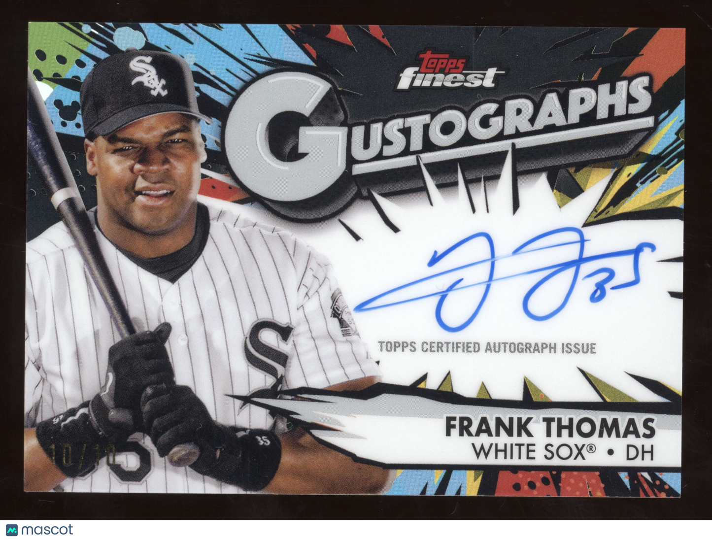 2025 Topps Finest GustoGraphs Frank Thomas #G-FT Black 10/10