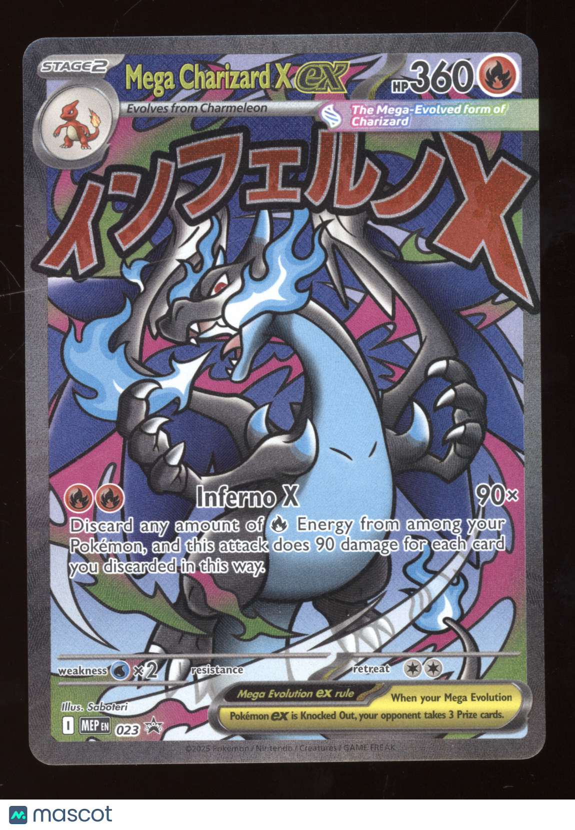 2025 Mega Evolution Mega Charizard X ex Black Star Promo #023
