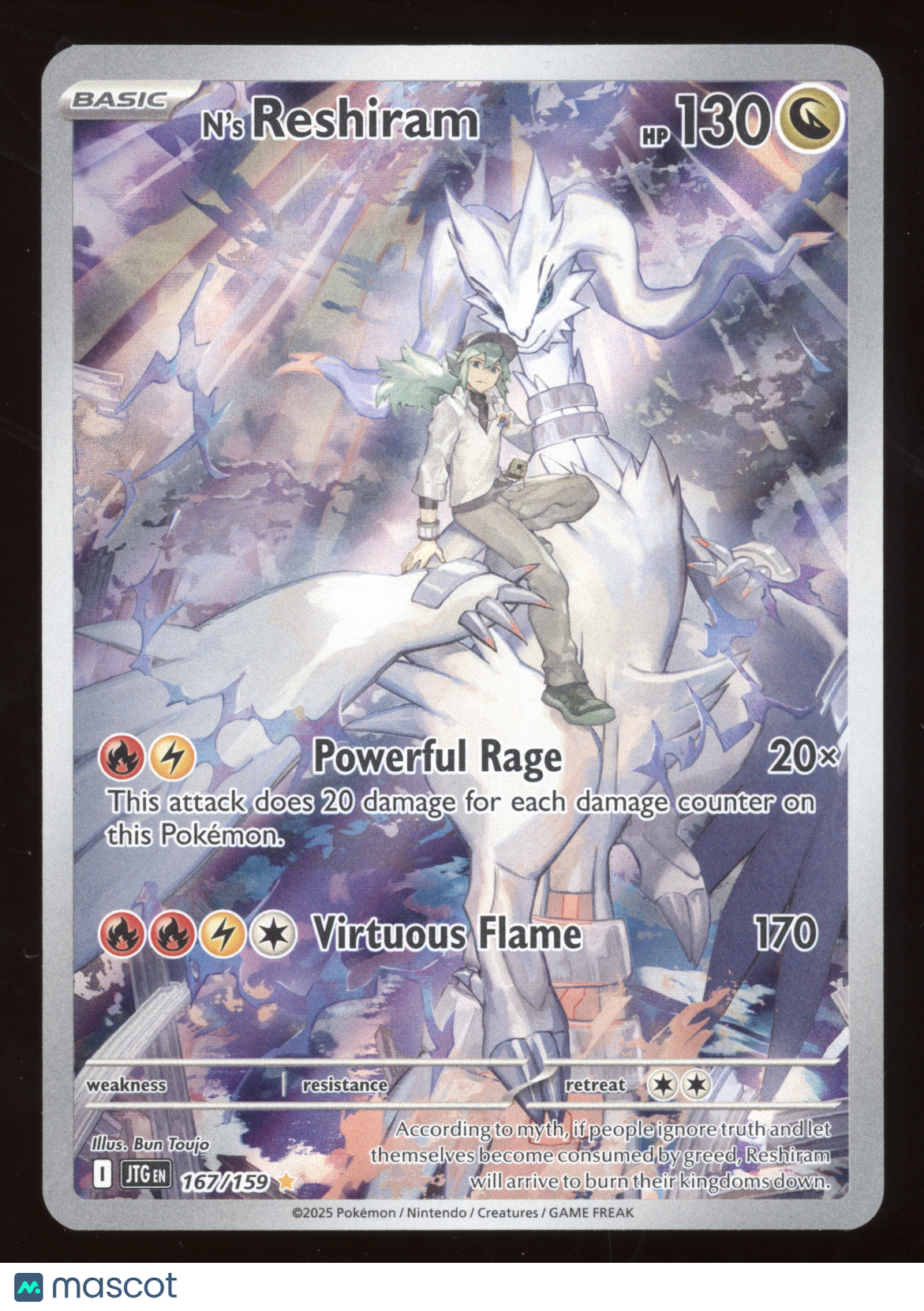 2025 S&V Journey Together N'S Reshiram Secret Rare #167/159