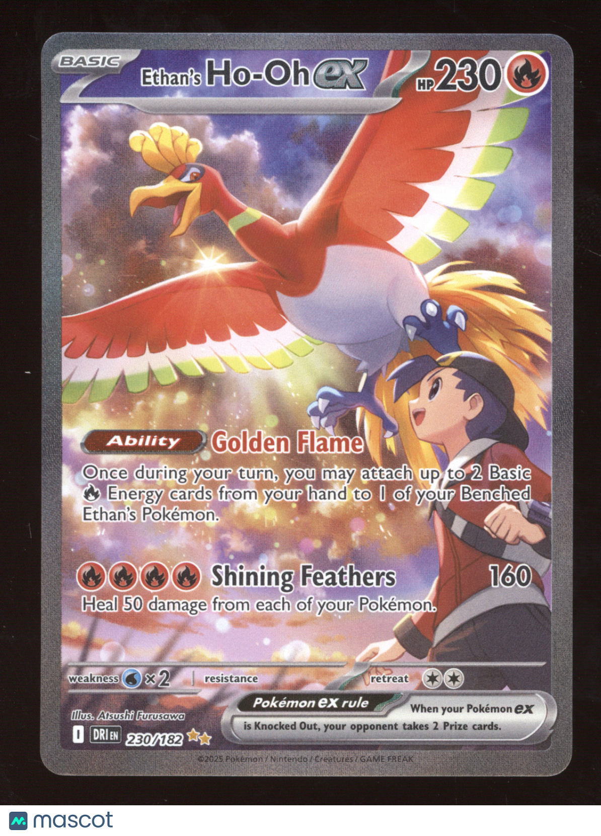 2025 S&V Destined Rivals Ethan's Ho-Oh ex Secret Rare #230/182
