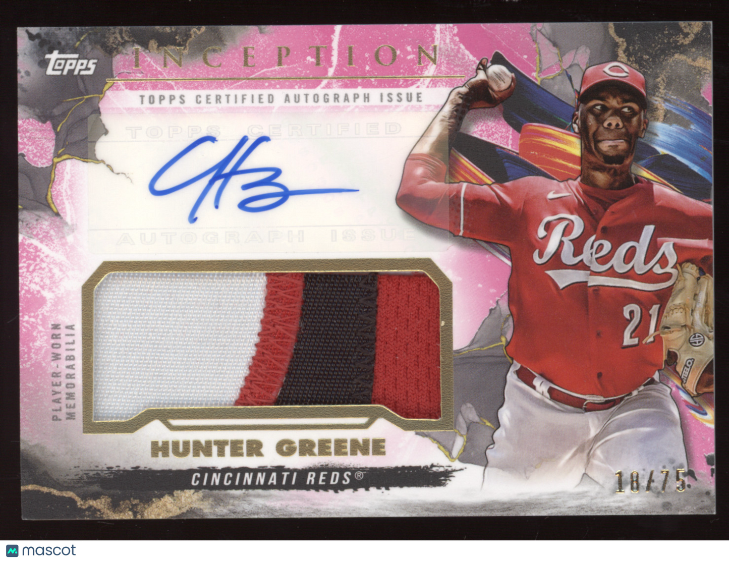2023 Topps Inception Hunter Greene #IAP-HG 18/75