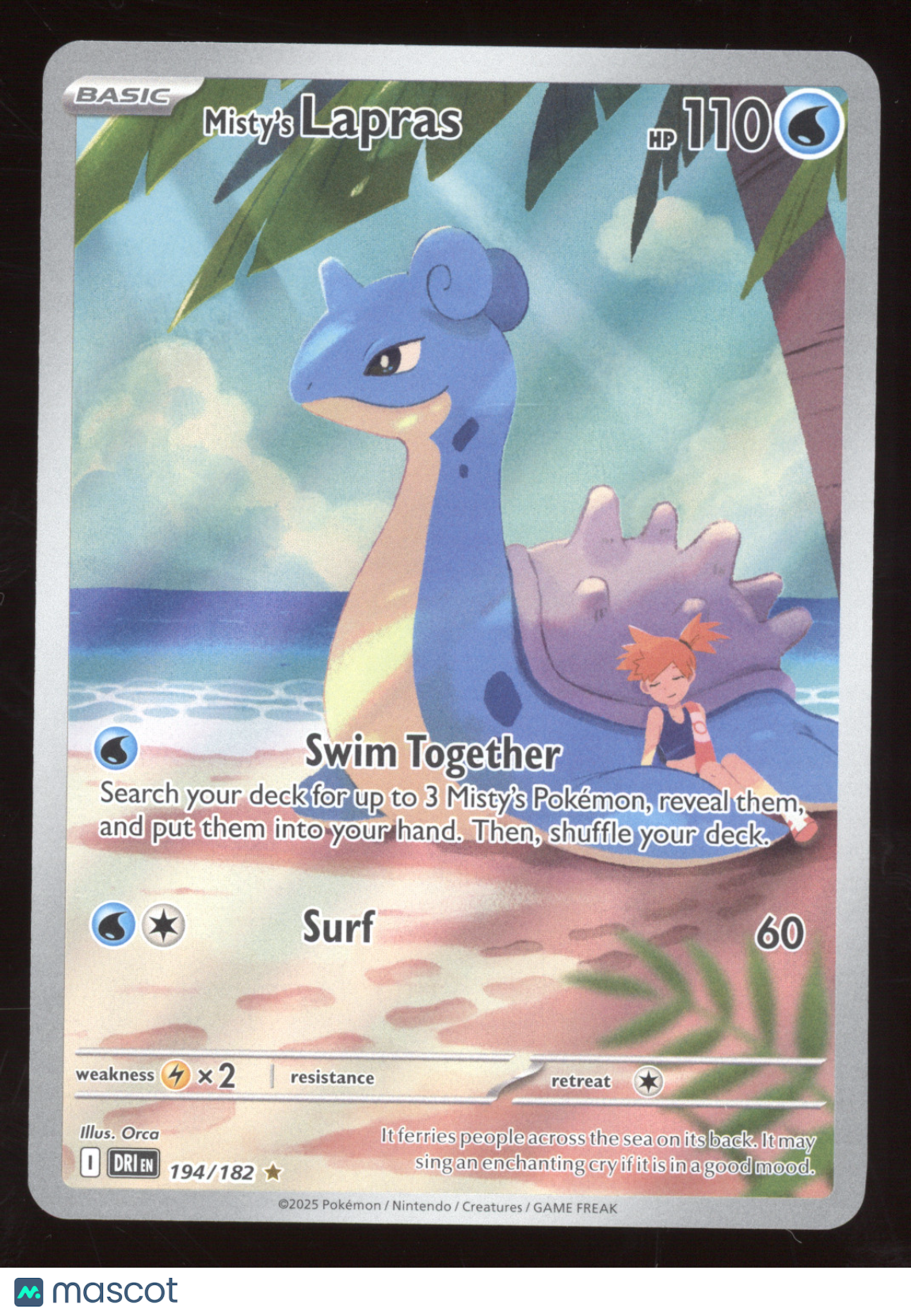 2025 S&V Destined Rivals Misty's Lapras Secret Rare #194/182