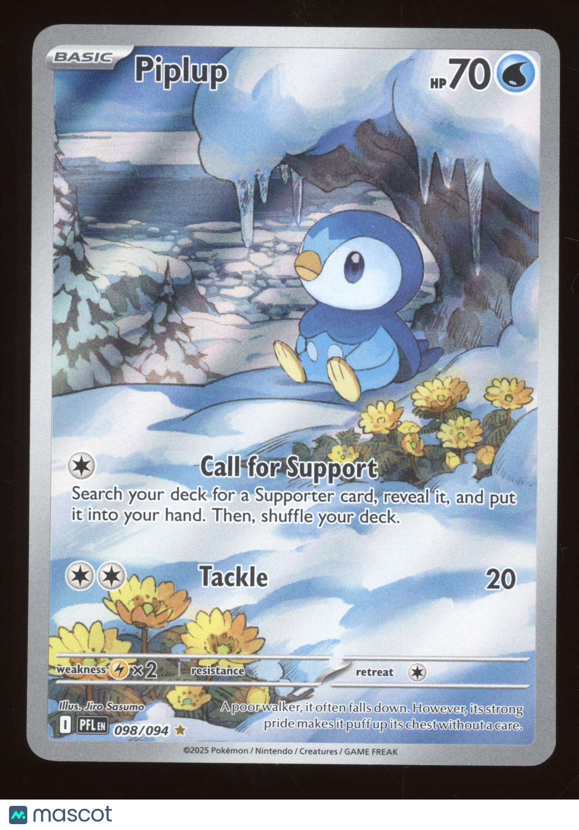2025 Mega Evolution Phantasmal Flames Piplup Secret Rare #098/094
