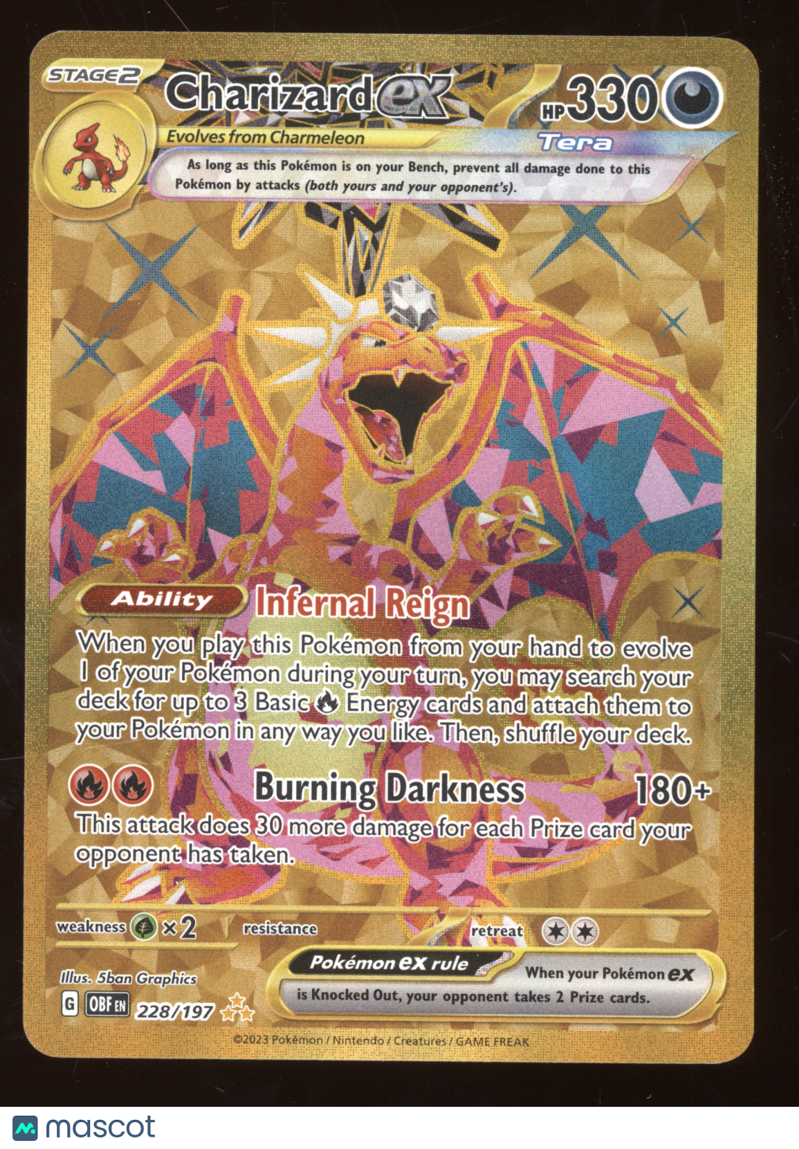2023 S&V Obsidian Flames Charizard ex Secret Rare #228/197