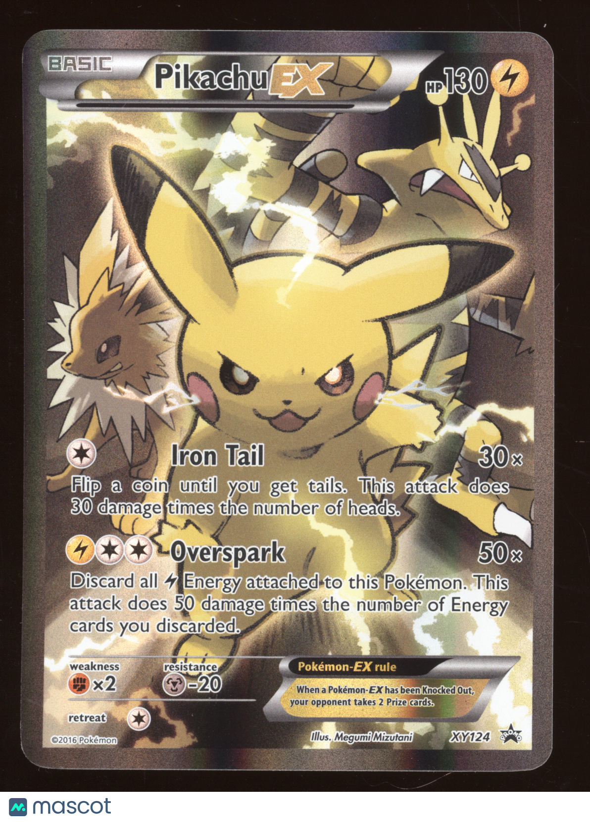 2016 XY Evolutions Pikachu EX Black Star Promo #XY124