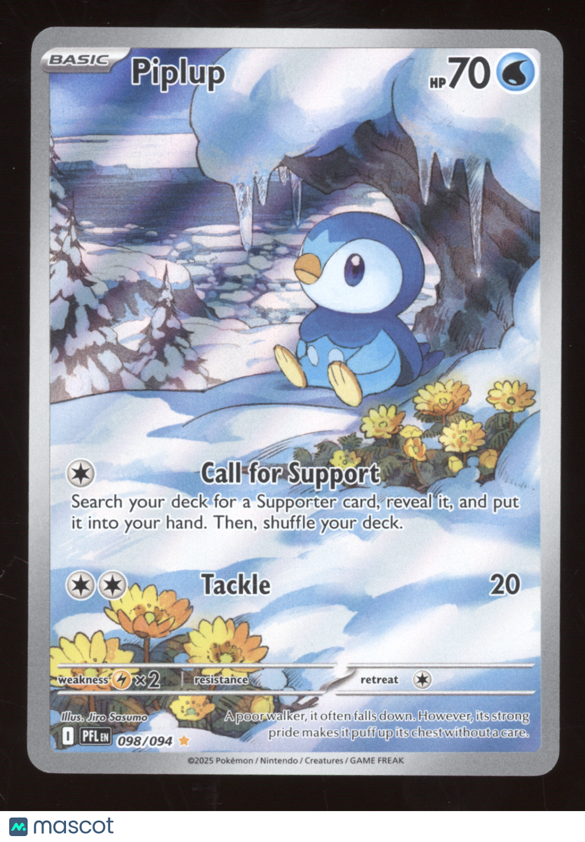 2025 Mega Evolution Phantasmal Flames Piplup Holo Secret Rare #098/094